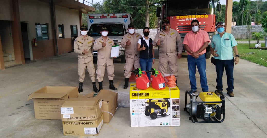 Donations to 3 Fire Stations and Health Centers in Tela, Atlantida